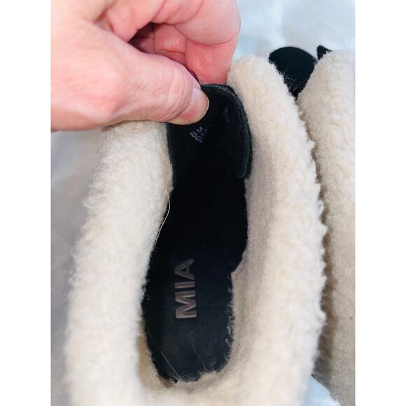 MIA Darcey Wedge Boots - Women's Size 8 M - Sherpa‎ Trim - Picture 9 of 11